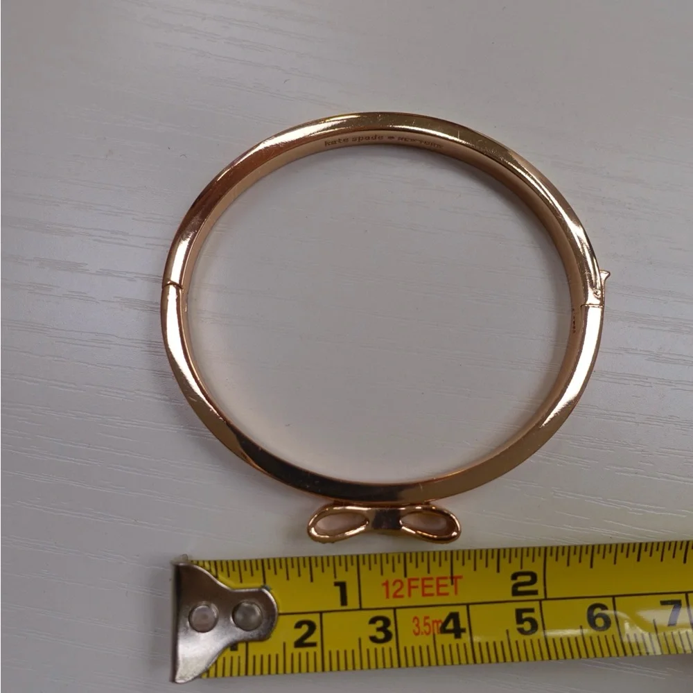 kate spade Gold Bow Pavé Crystal Bangle Bracelet - Picture 6 of 10